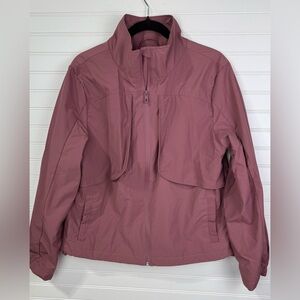 Traj3tory dusty mauve windbreaker jacket. Size Large.